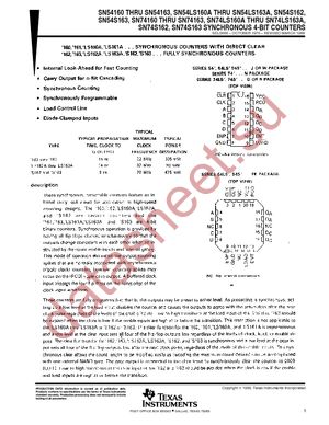 SN74LS163ADRG4 datasheet  